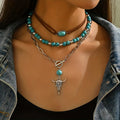 Vintage Boho Ketting met Natuursteen