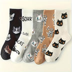 Vintage Kattenprint Sokken