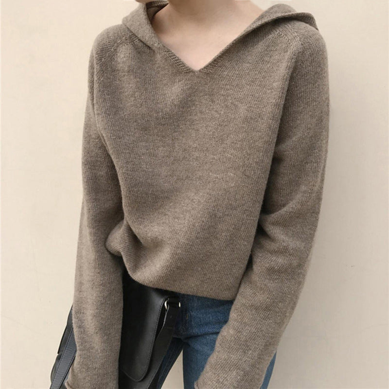 Vintage Gebreide Hoodie Trui