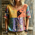 Retro Vlinderdroom Blouse