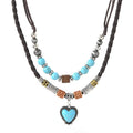 Boheemse Hartjes Hanger Ketting Vintage