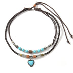Boheemse Hartjes Hanger Ketting Vintage