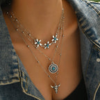 Bohemien Bloemen Hangerketting Vintage Stijl