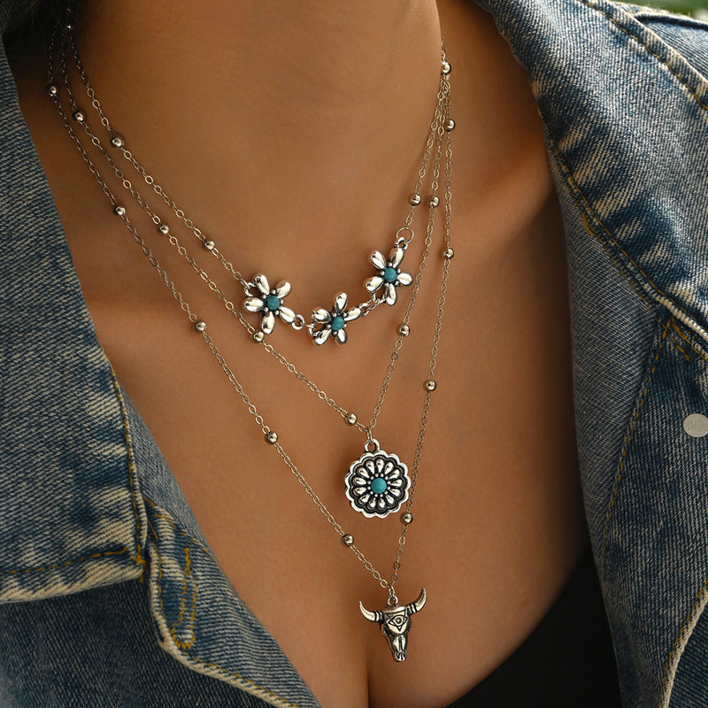 Bohemien Bloemen Hangerketting Vintage Stijl
