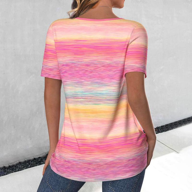 Casual Färgglad Gradient T-Shirt