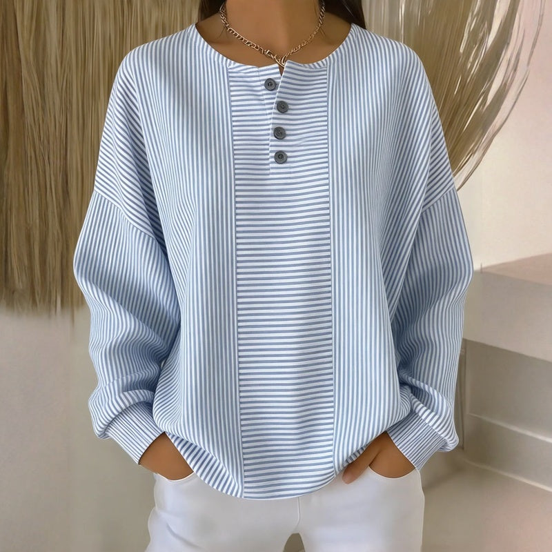 Vintage Gestreepte Katoenen Sweater