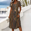 Bohemien Zomerjurk Met Etnische Print
