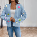 Vintage Gehaakt Vest Met Bloemenmotief
