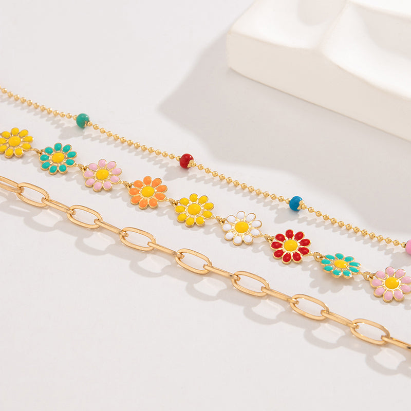 Färgglada Daisy Halsband