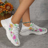 Enkla Sneakers Med Blommönster