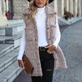 Vintage Teddy Gilet Effen Kleur
