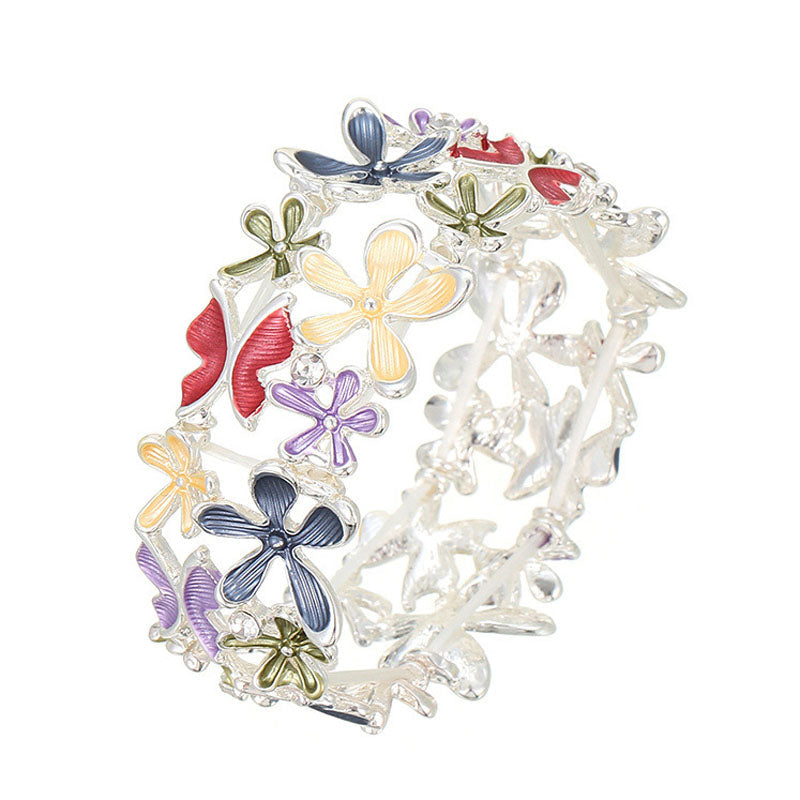 Färgglada Fjärilsblomma Armband