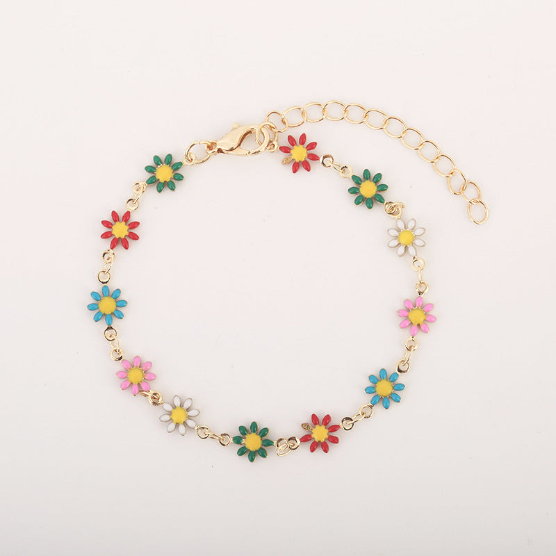 Färgglada Daisy Armband