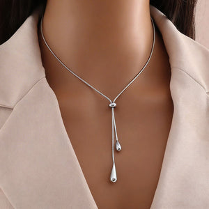 Vintage Boho Druppel Ketting