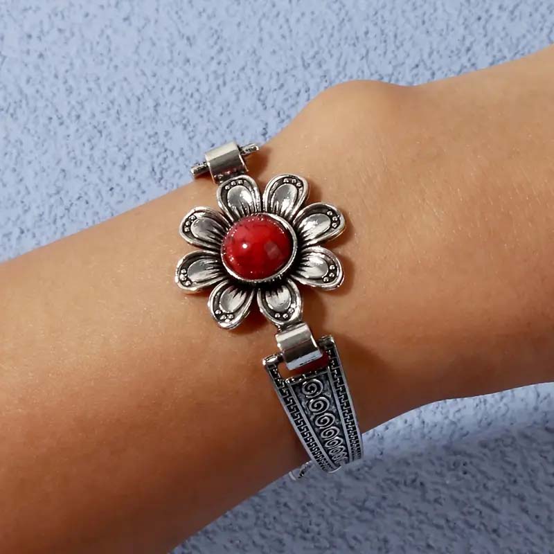 Vintage Bohemiskt Blommigt Armband